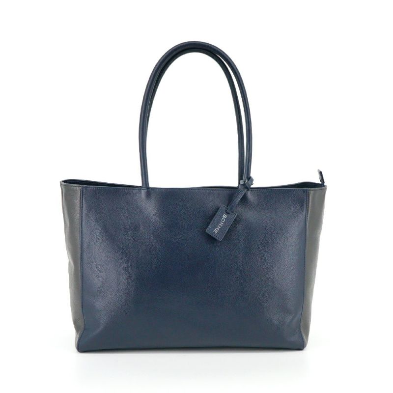 トートバッグ（ネイビーグレーの正面）