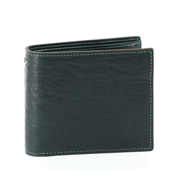 二つ折財布（グリーンの正面）